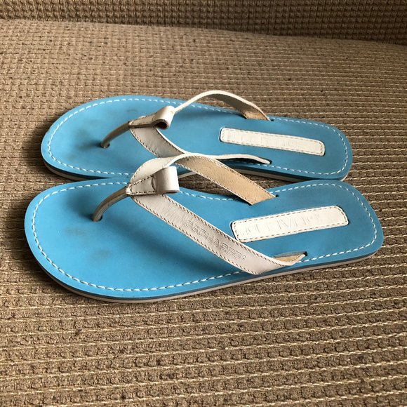 Dsquared2 Men\'s Aqua/White Leather Straps Sandals main image 4